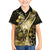 Personalised Niue Family Matching Off Shoulder Short Dress and Hawaiian Shirt Niuean Crab Waves Style