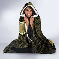 Niue Hooded Blanket Niuean Crab Waves Style