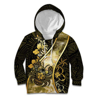 Personalised Niue Kid Hoodie Niuean Crab Waves Style