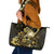 Niue Leather Tote Bag Niuean Crab Waves Style