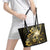 Niue Leather Tote Bag Niuean Crab Waves Style