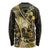 Personalised Niue Long Sleeve Shirt Niuean Crab Waves Style