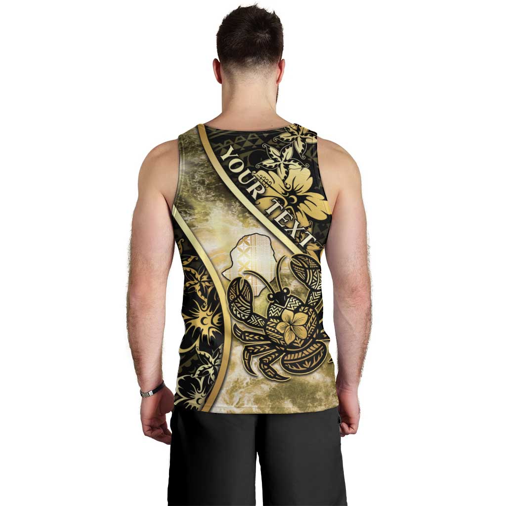 Personalised Niue Men Tank Top Niuean Crab Waves Style