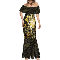 Personalised Niue Mermaid Dress Niuean Crab Waves Style