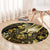 Niue Round Carpet Niuean Crab Waves Style