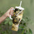 Personalised Niue Tumbler With Handle Niuean Crab Waves Style