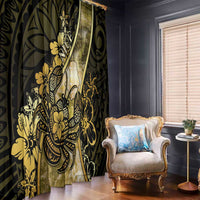 Niue Window Curtain Niuean Crab Waves Style