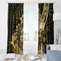 Niue Window Curtain Niuean Crab Waves Style