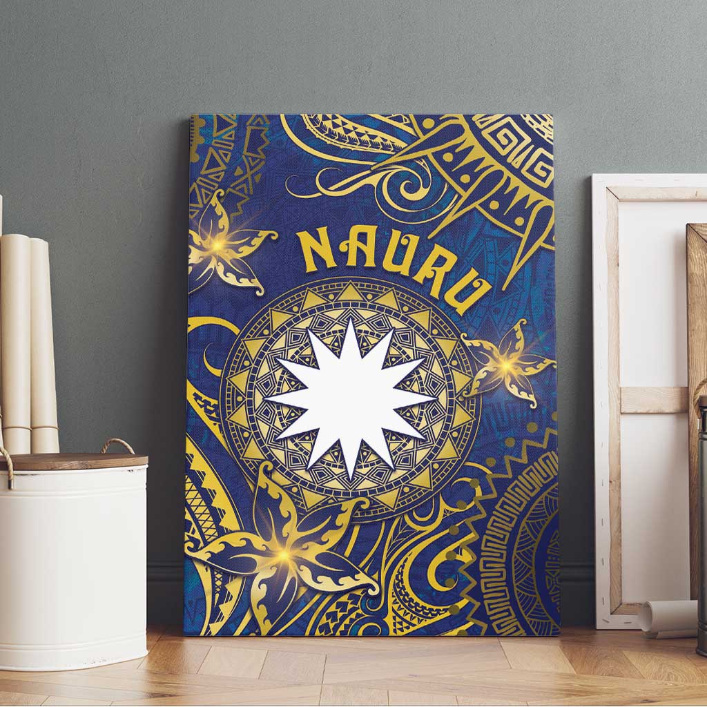 Nauru Canvas Wall Art Hibiscus Polynesian Tribal Pattern