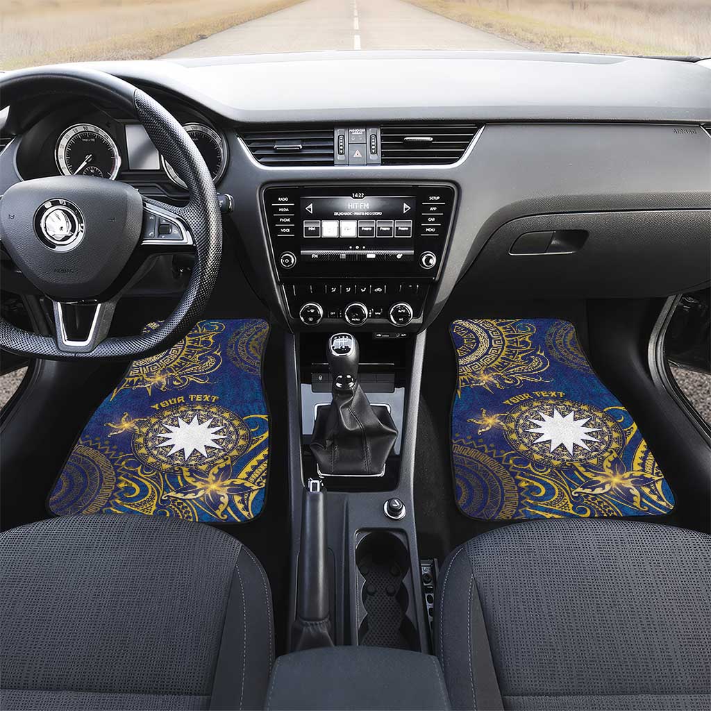 Nauru Car Mats Hibiscus Polynesian Tribal Pattern