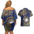 Personalised Nauru Couples Matching Off Shoulder Short Dress and Hawaiian Shirt Hibiscus Polynesian Tribal Pattern