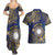 Personalised Nauru Couples Matching Summer Maxi Dress and Hawaiian Shirt Hibiscus Polynesian Tribal Pattern