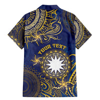 Personalised Nauru Family Matching Mermaid Dress and Hawaiian Shirt Hibiscus Polynesian Tribal Pattern