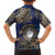 Personalised Nauru Family Matching Off The Shoulder Long Sleeve Dress and Hawaiian Shirt Hibiscus Polynesian Tribal Pattern