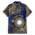 Personalised Nauru Family Matching Off The Shoulder Long Sleeve Dress and Hawaiian Shirt Hibiscus Polynesian Tribal Pattern