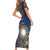 Personalised Nauru Family Matching Short Sleeve Bodycon Dress and Hawaiian Shirt Hibiscus Polynesian Tribal Pattern