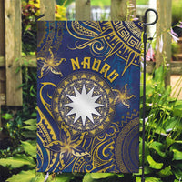 Nauru Garden Flag Hibiscus Polynesian Tribal Pattern