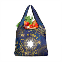 Nauru Grocery Bag Hibiscus Polynesian Tribal Pattern