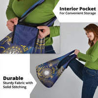 Nauru Grocery Bag Hibiscus Polynesian Tribal Pattern