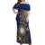 Personalised Nauru Off Shoulder Maxi Dress Hibiscus Polynesian Tribal Pattern