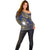 Personalised Nauru Off Shoulder Sweater Hibiscus Polynesian Tribal Pattern