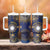 Personalised Nauru Tumbler With Handle Hibiscus Polynesian Tribal Pattern