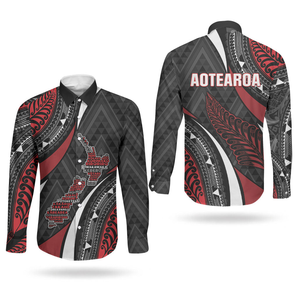 Aotearoa New Zealand Native Birds Map Couples Matching Off Shoulder Maxi Dress and Long Sleeve Button Shirt Silver Fern Tribal Pattern DT05 - Polynesian Pride