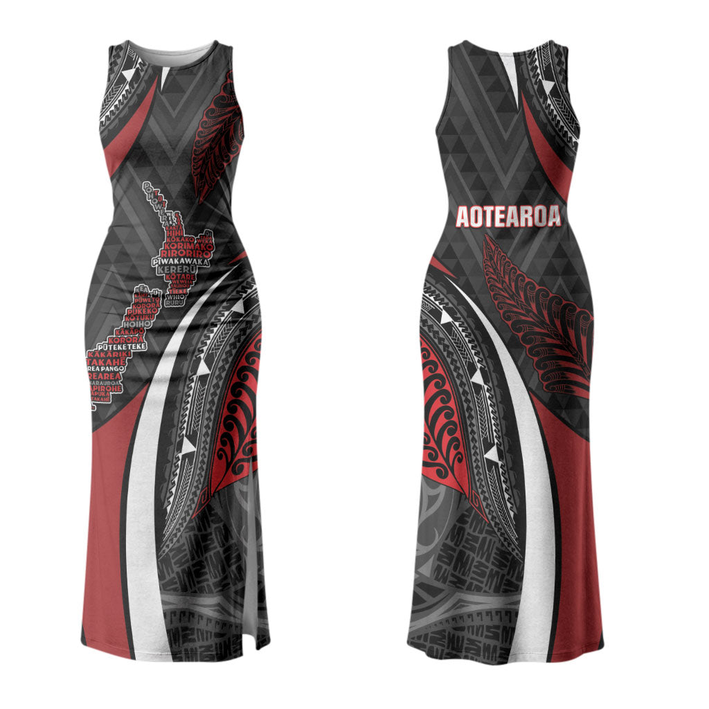 Aotearoa New Zealand Native Birds Map Couples Matching Tank Maxi Dress and Long Sleeve Button Shirt Silver Fern Tribal Pattern DT05 - Polynesian Pride