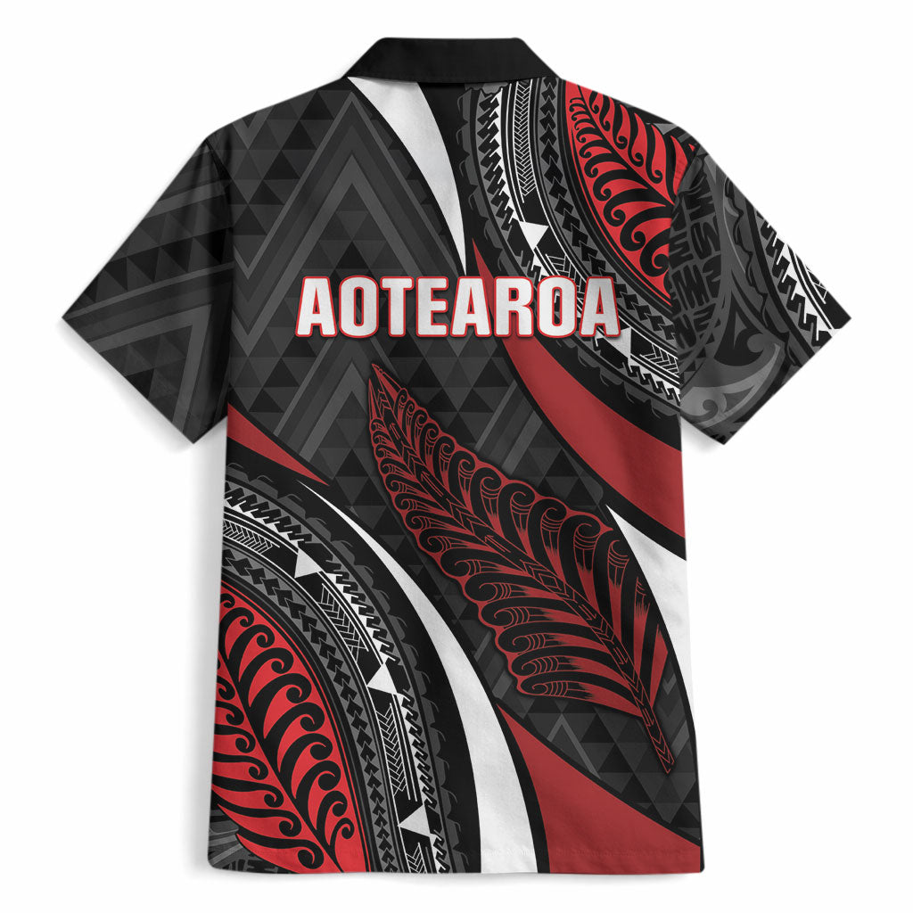 Aotearoa New Zealand Native Birds Map Hawaiian Shirt Silver Fern Tribal Pattern
