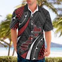 Aotearoa New Zealand Native Birds Map Hawaiian Shirt Silver Fern Tribal Pattern