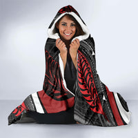 Aotearoa New Zealand Native Birds Map Hooded Blanket Silver Fern Tribal Pattern