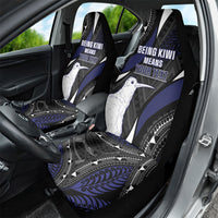 Personalised New Zealand Kiwi Car Seat Cover Silver Fern Tribal Pattern DT05 - Polynesian Pride
