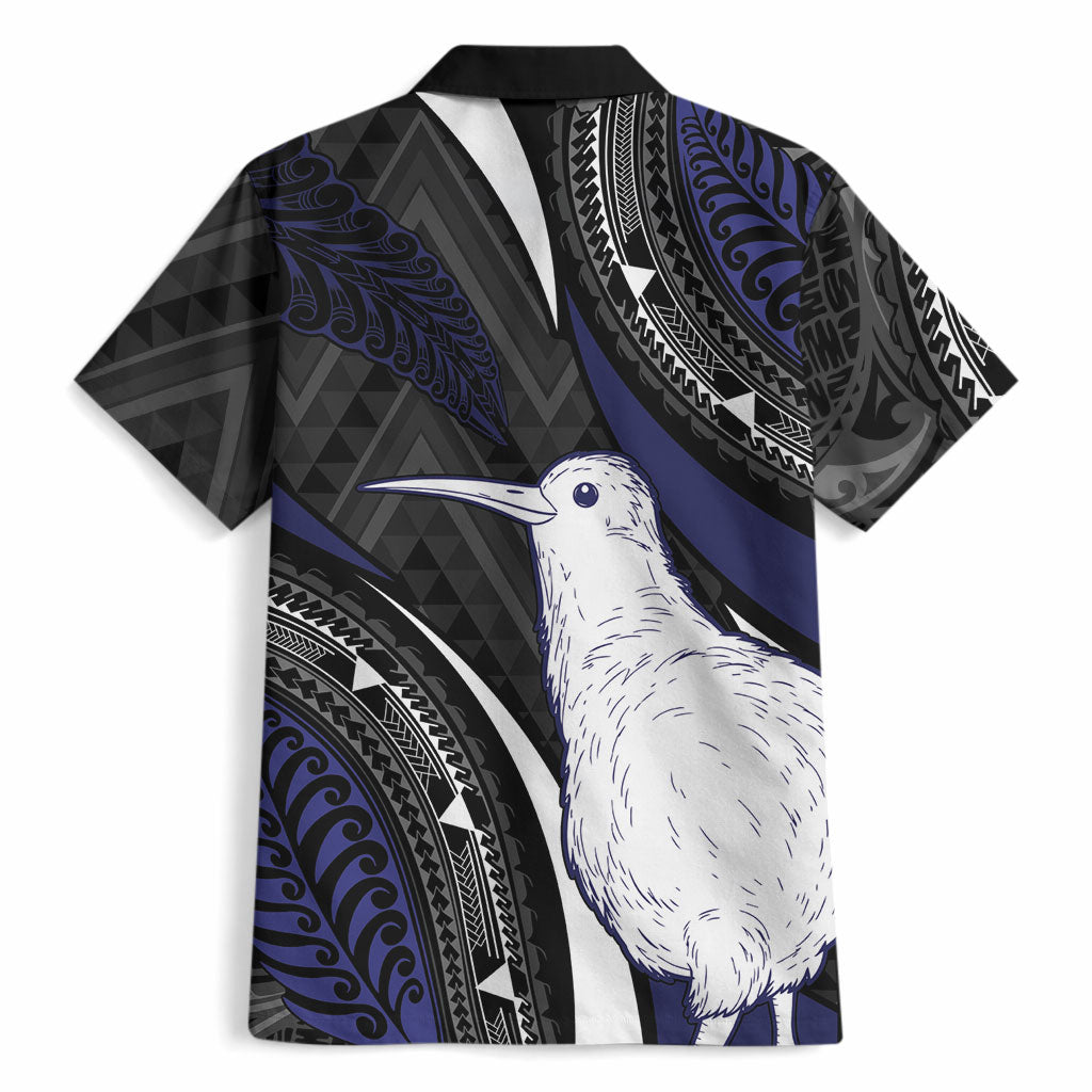 Personalised New Zealand Kiwi Hawaiian Shirt Silver Fern Tribal Pattern DT05 - Polynesian Pride