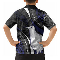 Personalised New Zealand Kiwi Hawaiian Shirt Silver Fern Tribal Pattern DT05 - Polynesian Pride