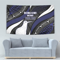 Personalised New Zealand Kiwi Tapestry Silver Fern Tribal Pattern