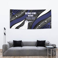 Personalised New Zealand Kiwi Tapestry Silver Fern Tribal Pattern