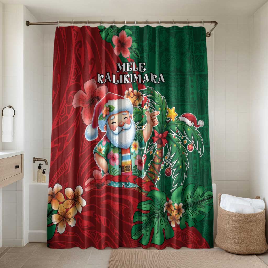 Hawaii Christmas Bathroom Set Mele Kalikimaka Funny Hawaiian Santa - Polynesian Pride