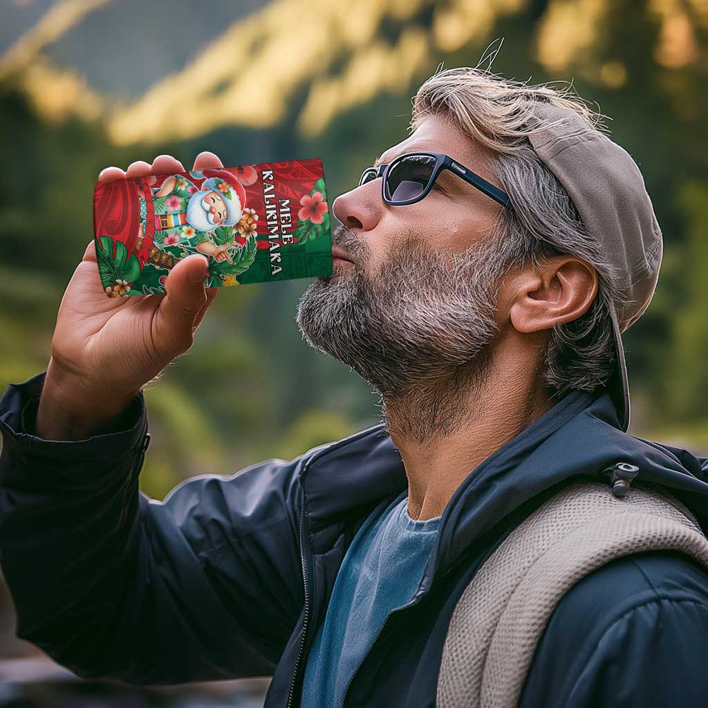 Hawaii Christmas 4 in 1 Can Cooler Tumbler Mele Kalikimaka Funny Hawaiian Santa - Polynesian Pride