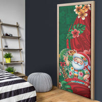 Hawaii Christmas Door Cover Mele Kalikimaka Funny Hawaiian Santa - Polynesian Pride