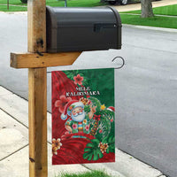 Hawaii Christmas Garden Flag Mele Kalikimaka Funny Hawaiian Santa - Polynesian Pride