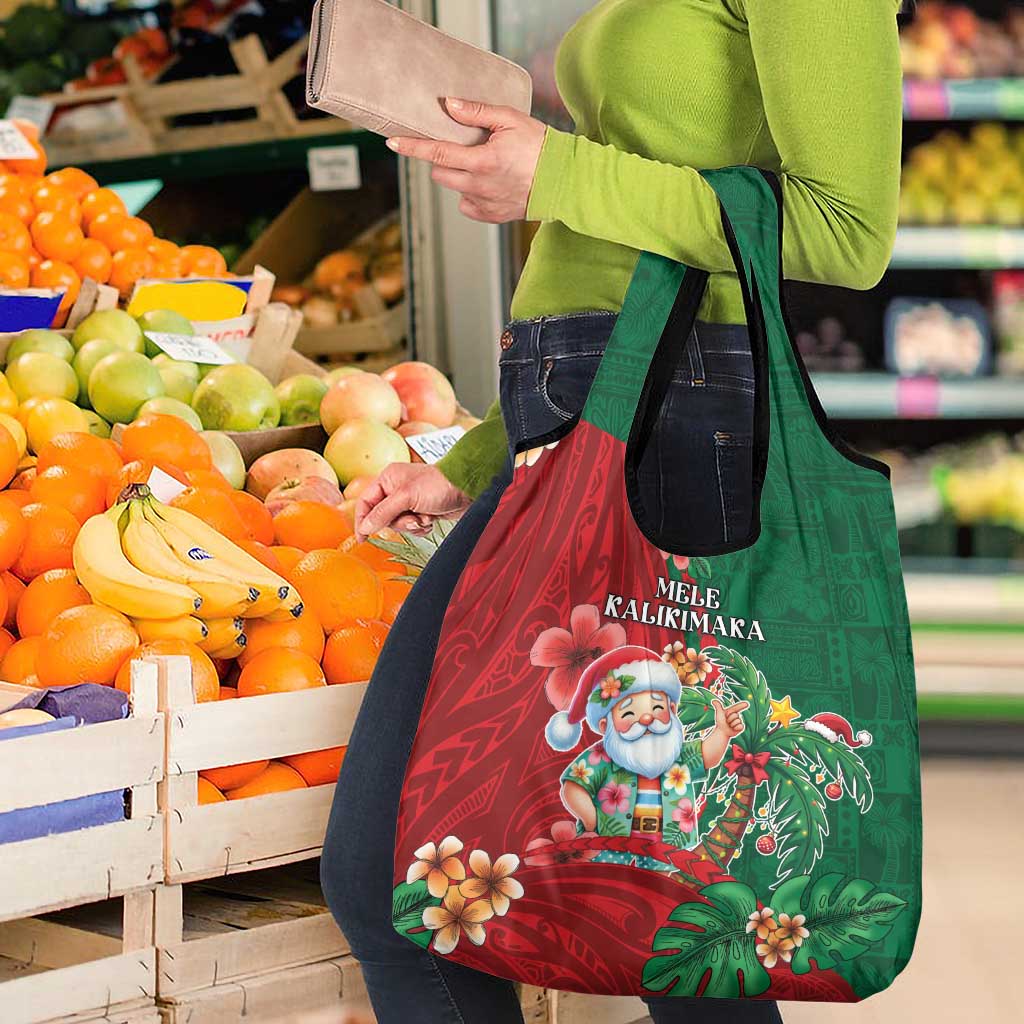 Hawaii Christmas Grocery Bag Mele Kalikimaka Funny Hawaiian Santa - Polynesian Pride