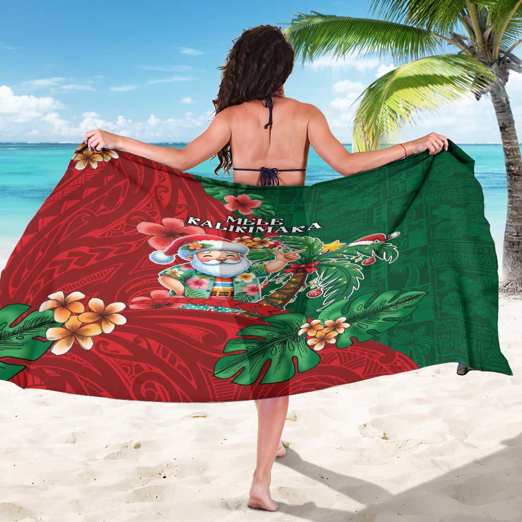 Hawaii Christmas Sarong Mele Kalikimaka Funny Hawaiian Santa - Polynesian Pride