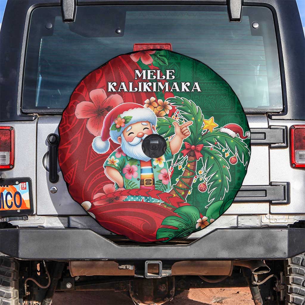 Hawaii Christmas Spare Tire Cover Mele Kalikimaka Funny Hawaiian Santa - Polynesian Pride