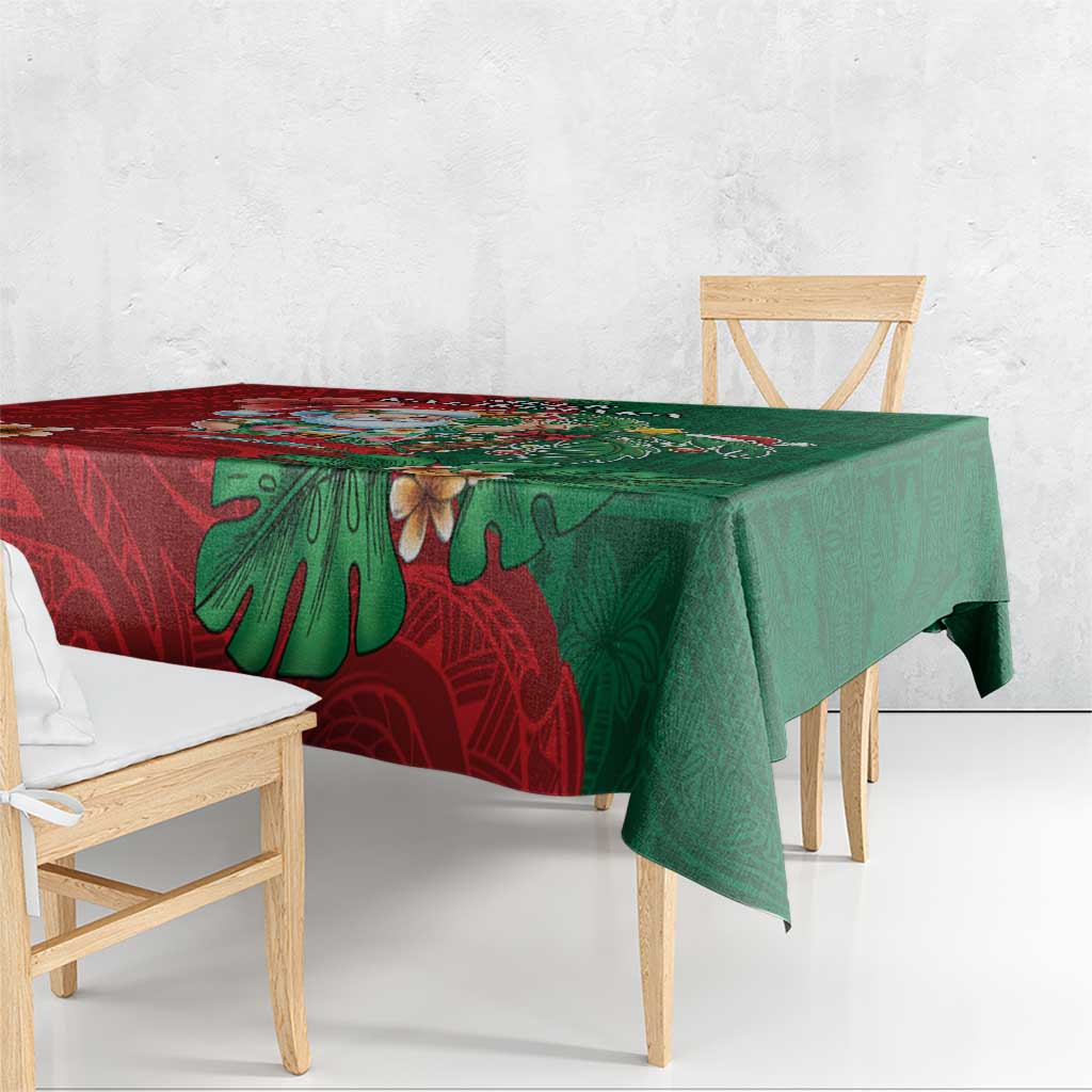 Hawaii Christmas Tablecloth Mele Kalikimaka Funny Hawaiian Santa - Polynesian Pride