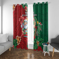 Hawaii Christmas Window Curtain Mele Kalikimaka Funny Hawaiian Santa - Polynesian Pride