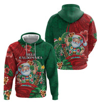 Hawaii Christmas Zip Hoodie Mele Kalikimaka Funny Hawaiian Santa - Polynesian Pride