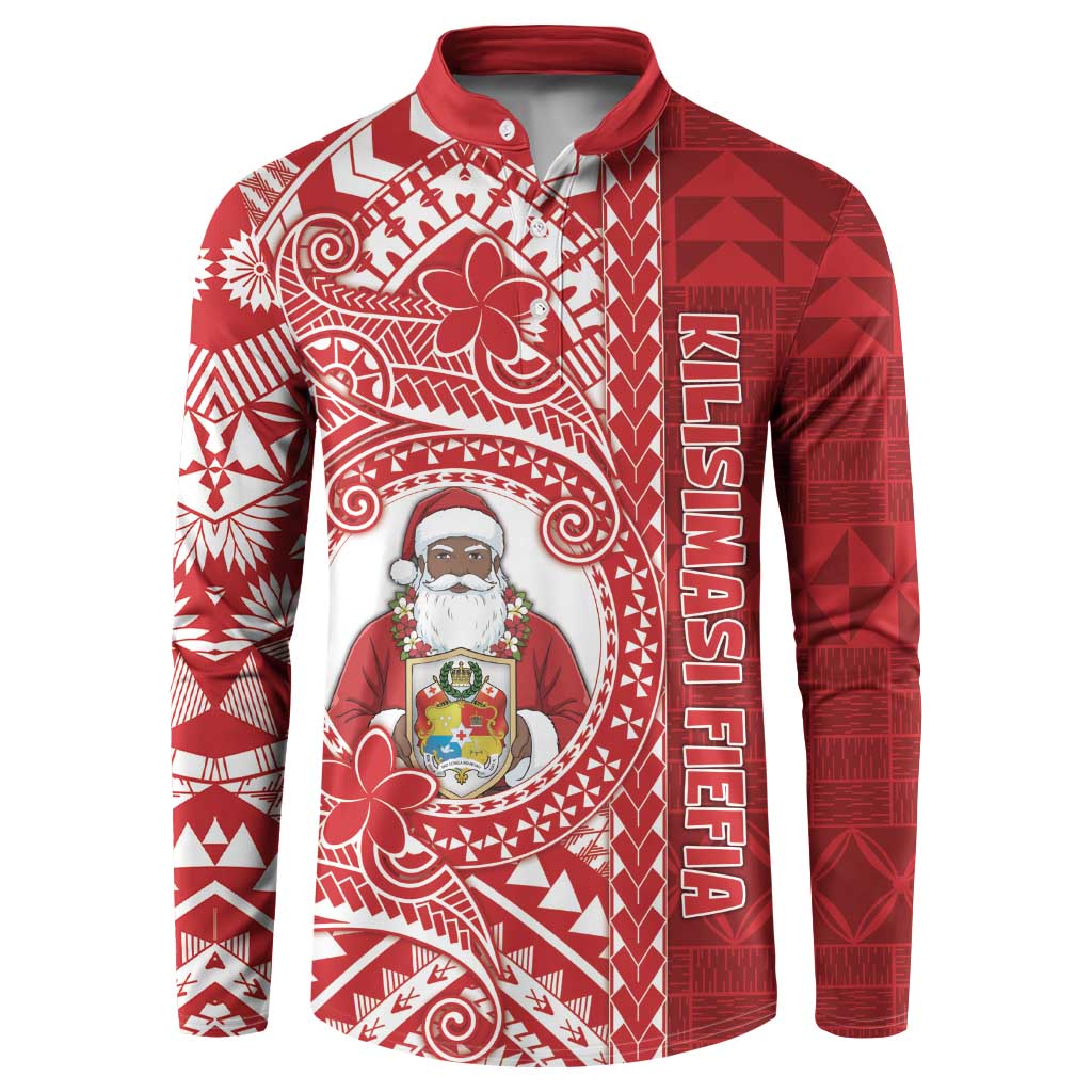 Tonga Christmas Button Sweatshirt Kilisimasi Fiefia - Polynesian Pride