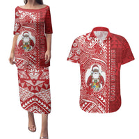 Tonga Christmas Couples Matching Puletasi and Hawaiian Shirt Kilisimasi Fiefia - Polynesian Pride