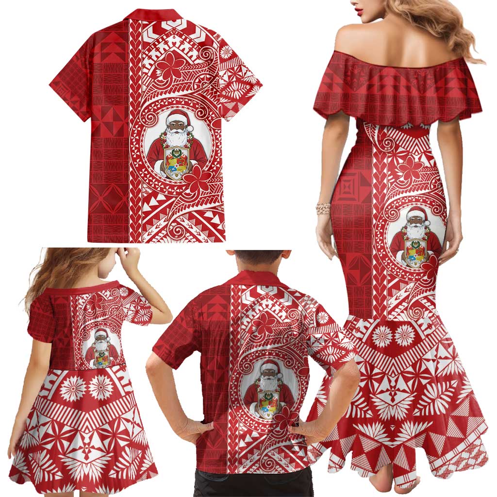 Tonga Christmas Family Matching Mermaid Dress and Hawaiian Shirt Kilisimasi Fiefia - Polynesian Pride