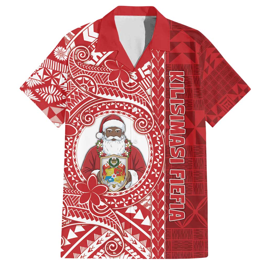 Tonga Christmas Family Matching Off Shoulder Short Dress and Hawaiian Shirt Kilisimasi Fiefia - Polynesian Pride